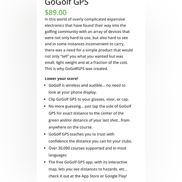 🎄 NWT GOGOLF GPS Sealed - New in Box! Lightweight Help your golf score. - Picture 2 of 13